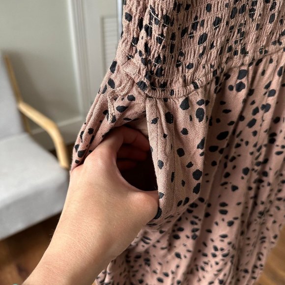 Womens Abercrombie & Fitch Leopard Smocked Jumpsuit One Piece XS - Picture 5 of 8